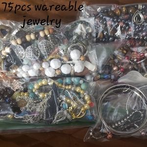 75 pcs wareable handmade beaded jewelry